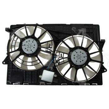 2015 Jeep Cherokee Dual Radiator and Condenser Fan Assembly Four Seasons 76367 image 2 of 3