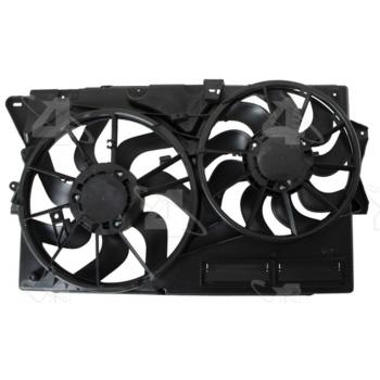2013 Ford Police Interceptor Utility Dual Radiator and Condenser Fan Assembly Four Seasons 76371 image 2 of 4