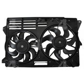 2017 Ford Police Interceptor Utility Dual Radiator and Condenser Fan Assembly Four Seasons 76374 image 1 of 4