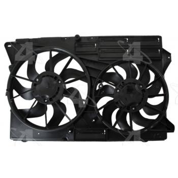 2017 Ford Police Interceptor Utility Dual Radiator and Condenser Fan Assembly Four Seasons 76374 image 2 of 4