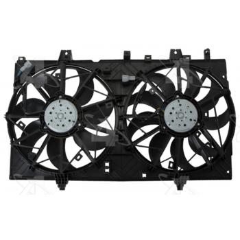 2014 Nissan Rogue Dual Radiator and Condenser Fan Assembly Four Seasons 76386 image 2 of 4