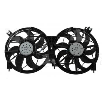 2018 Nissan Murano Dual Radiator and Condenser Fan Assembly Four Seasons 76404 image 2 of 4