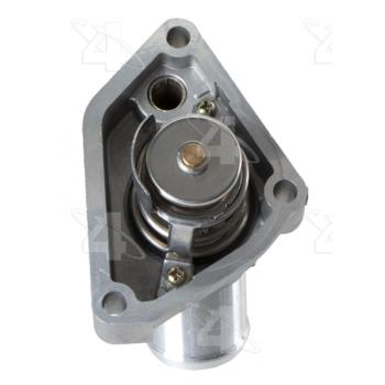 2014 Nissan GT-R Engine Coolant Thermostat / Water Outlet Assembly Four Seasons 86213 image 3 of 4