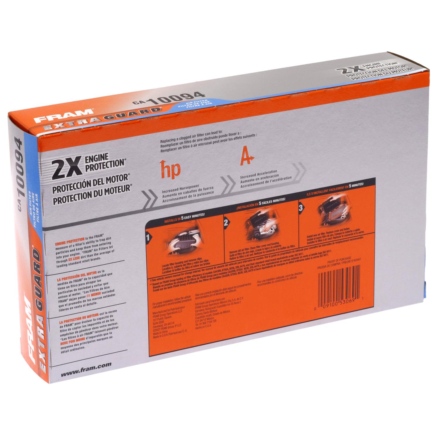 Fram CA10094 - Air Filter Fram CA10094 Air Filter product image 4 of 6