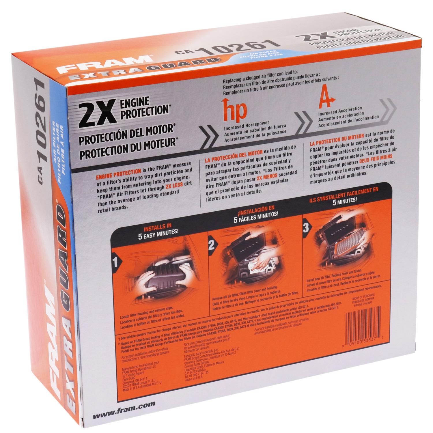 Fram CA10261 Air Filter product image 5 of 6