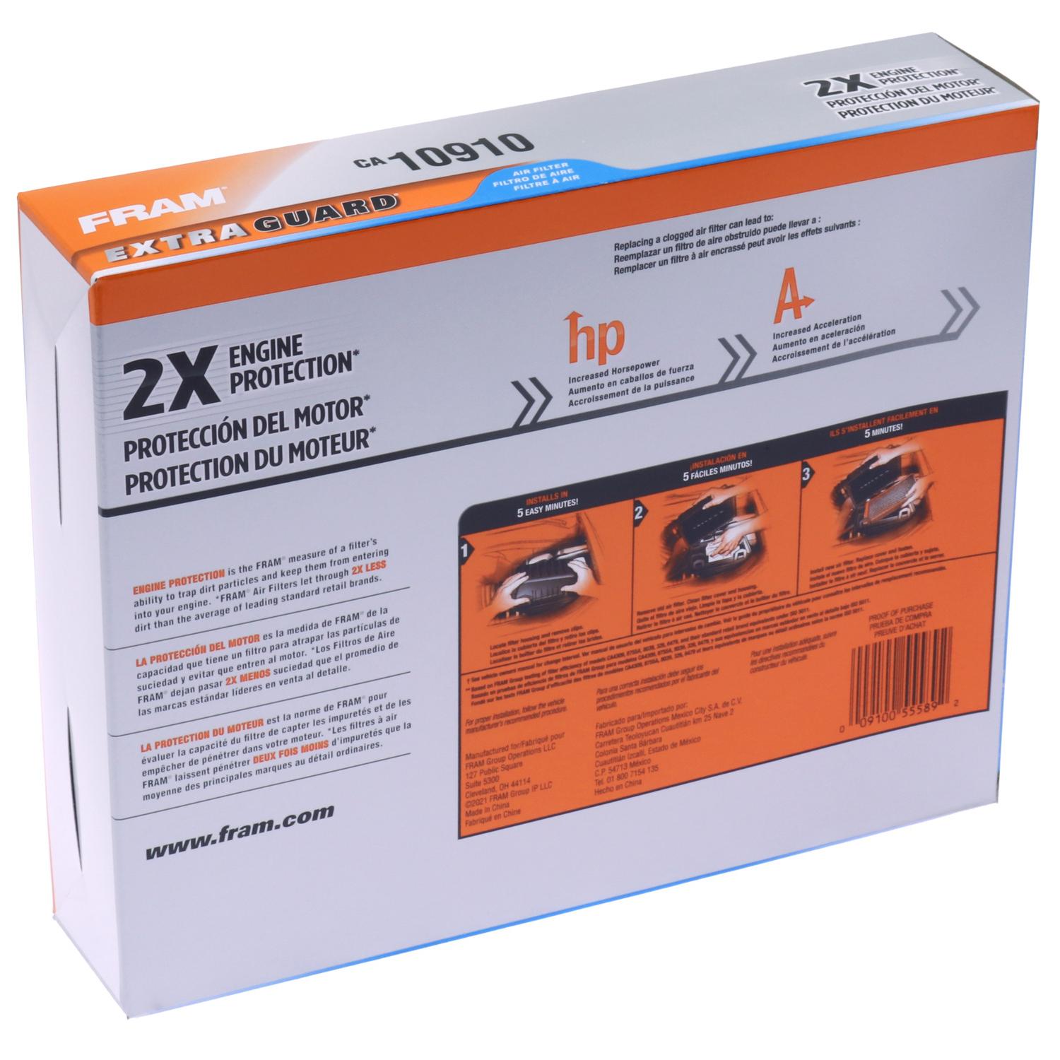 Fram CA10910 - Air Filter Fram CA10910 Air Filter product image 5 of 7