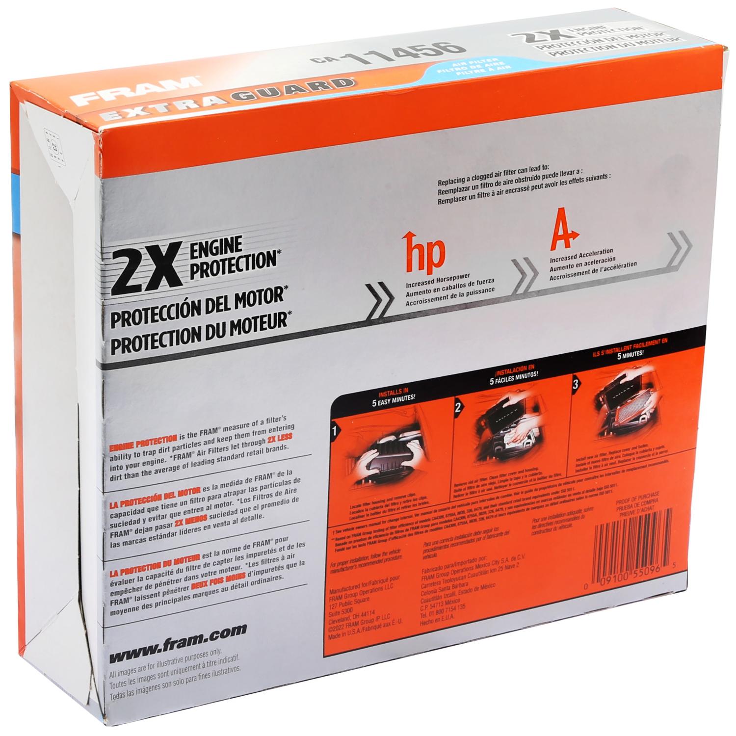 Fram CA11456 Air Filter product image 5 of 7