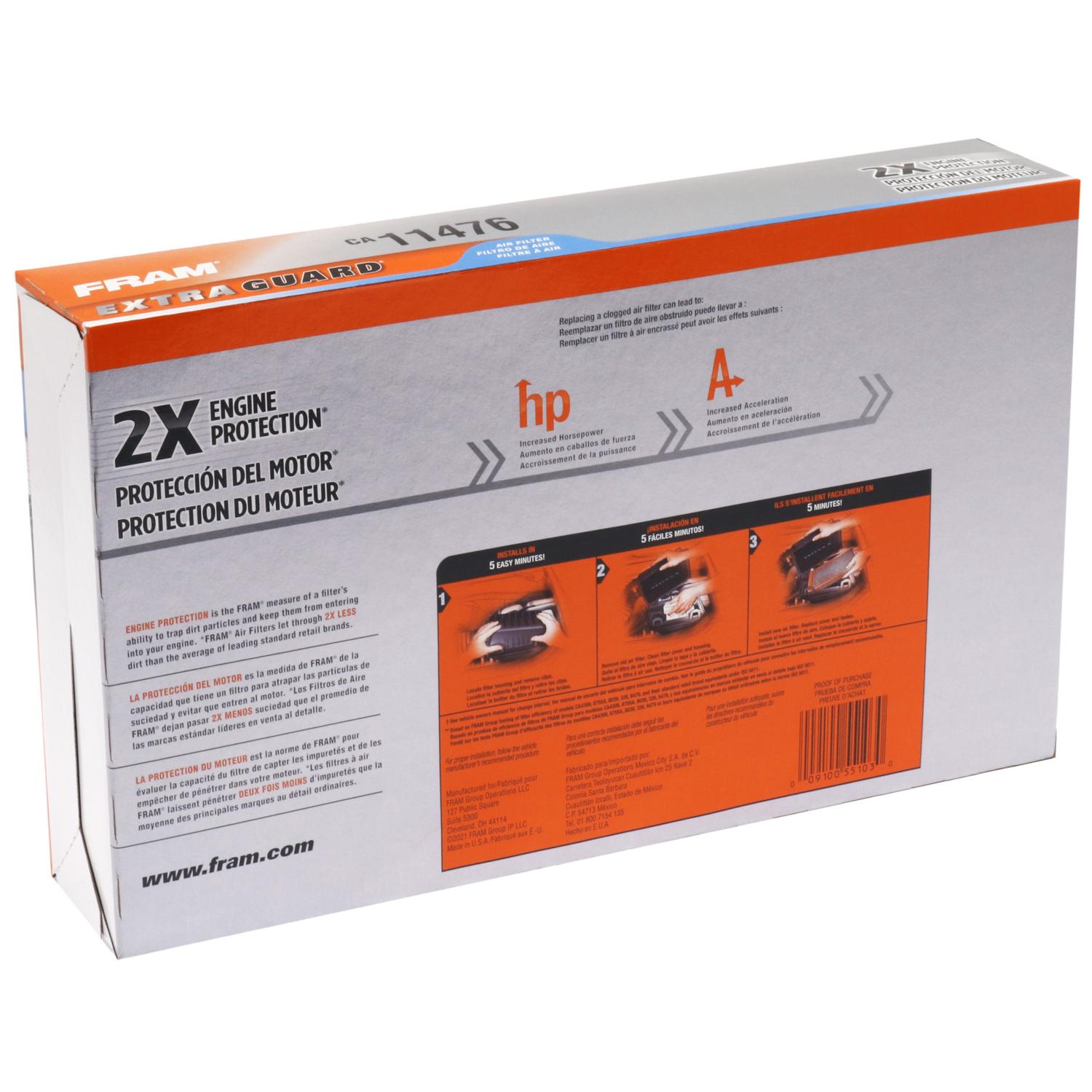 Fram CA11476 Air Filter product image 5 of 7