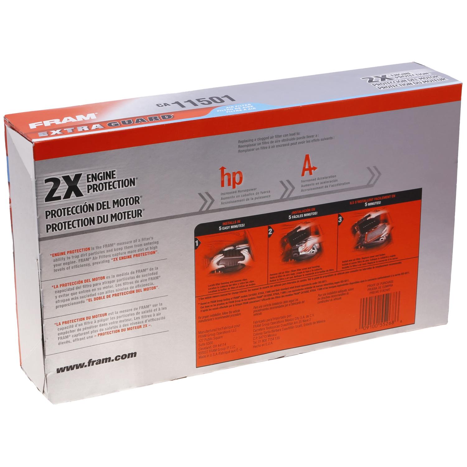 Fram CA11501 Air Filter product image 5 of 7