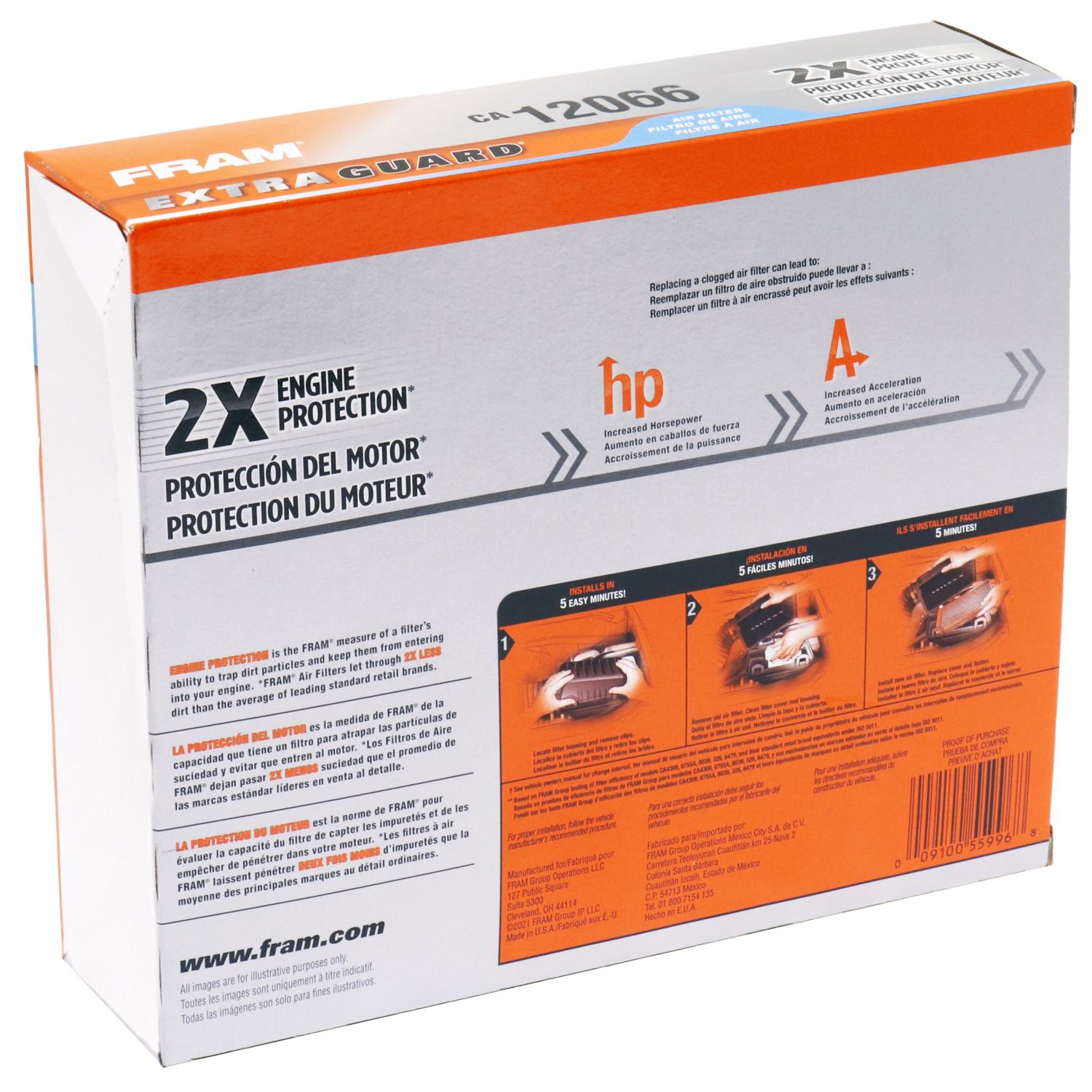 Fram CA12066 Air Filter product image 4 of 6