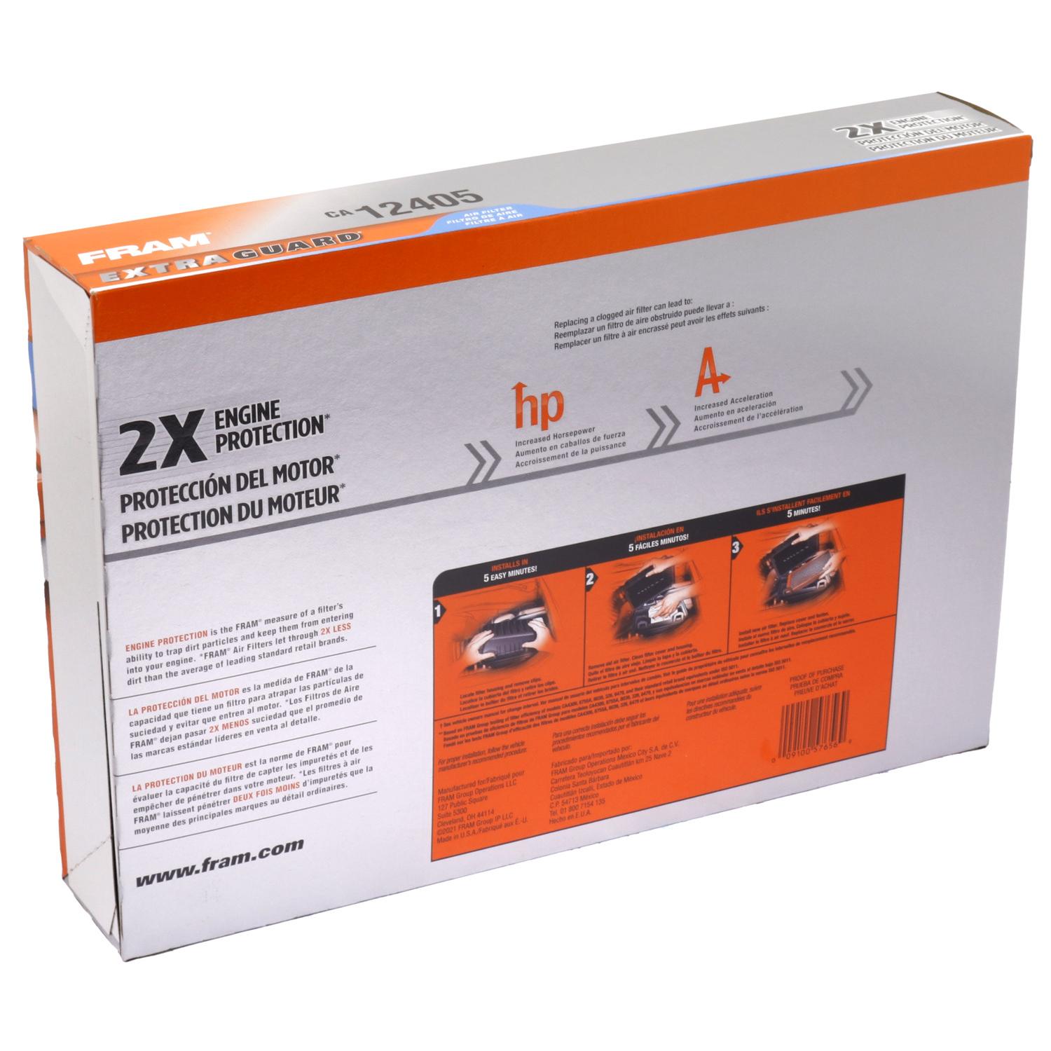 Fram CA12405 Air Filter product image 1 of 6