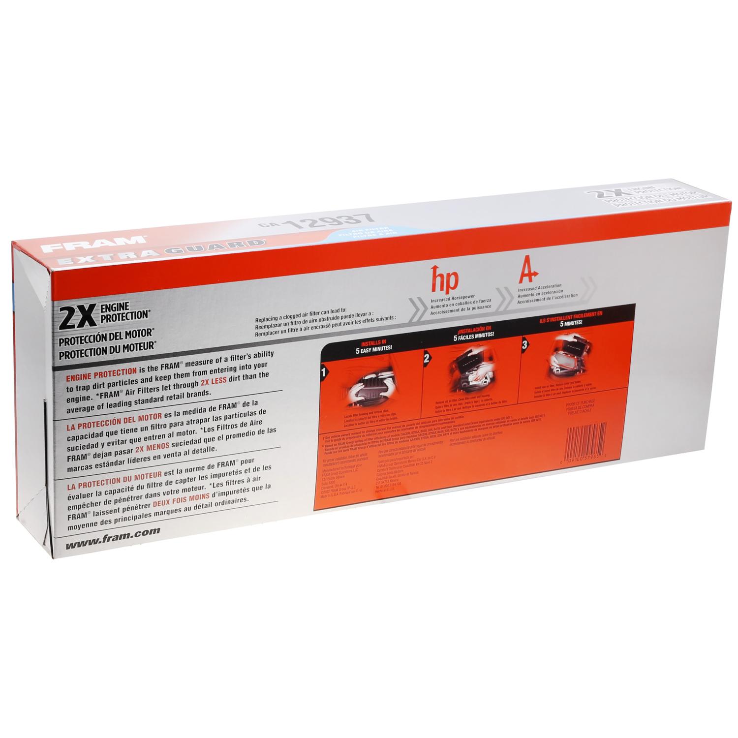 Fram CA12937 Air Filter product image 1 of 6