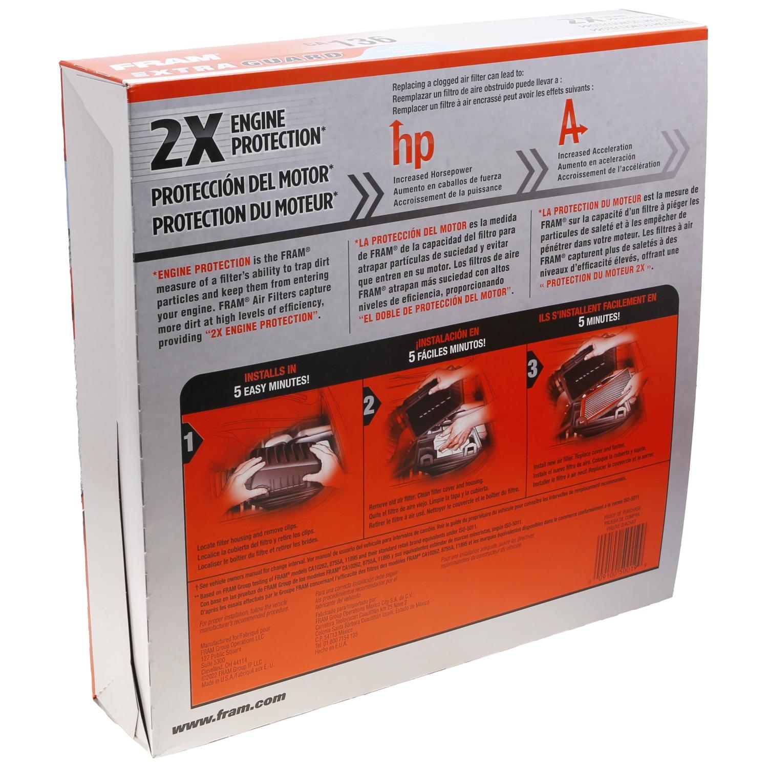 Fram CA136 Air Filter product image 4 of 6