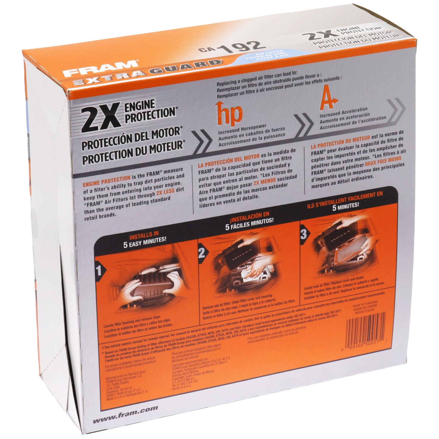 Fram CA192 Air Filter product image 4 of 6