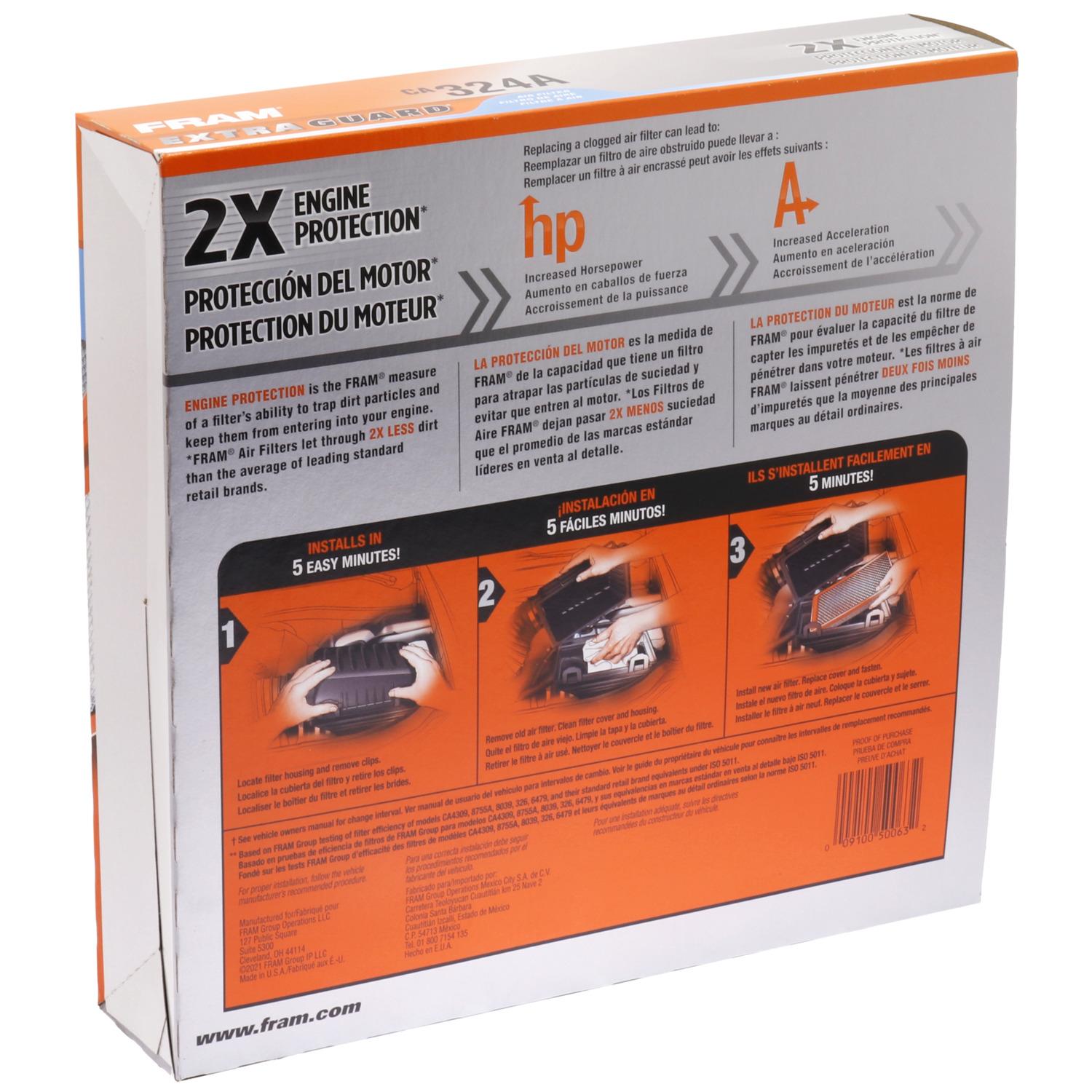 Fram CA324A Air Filter product image 4 of 6