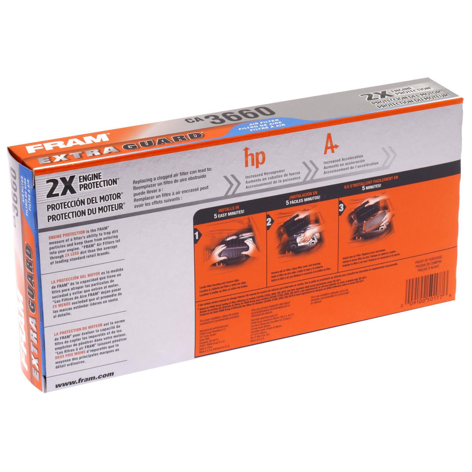 Fram CA3660 - Air Filter Fram CA3660 Air Filter product image 5 of 6