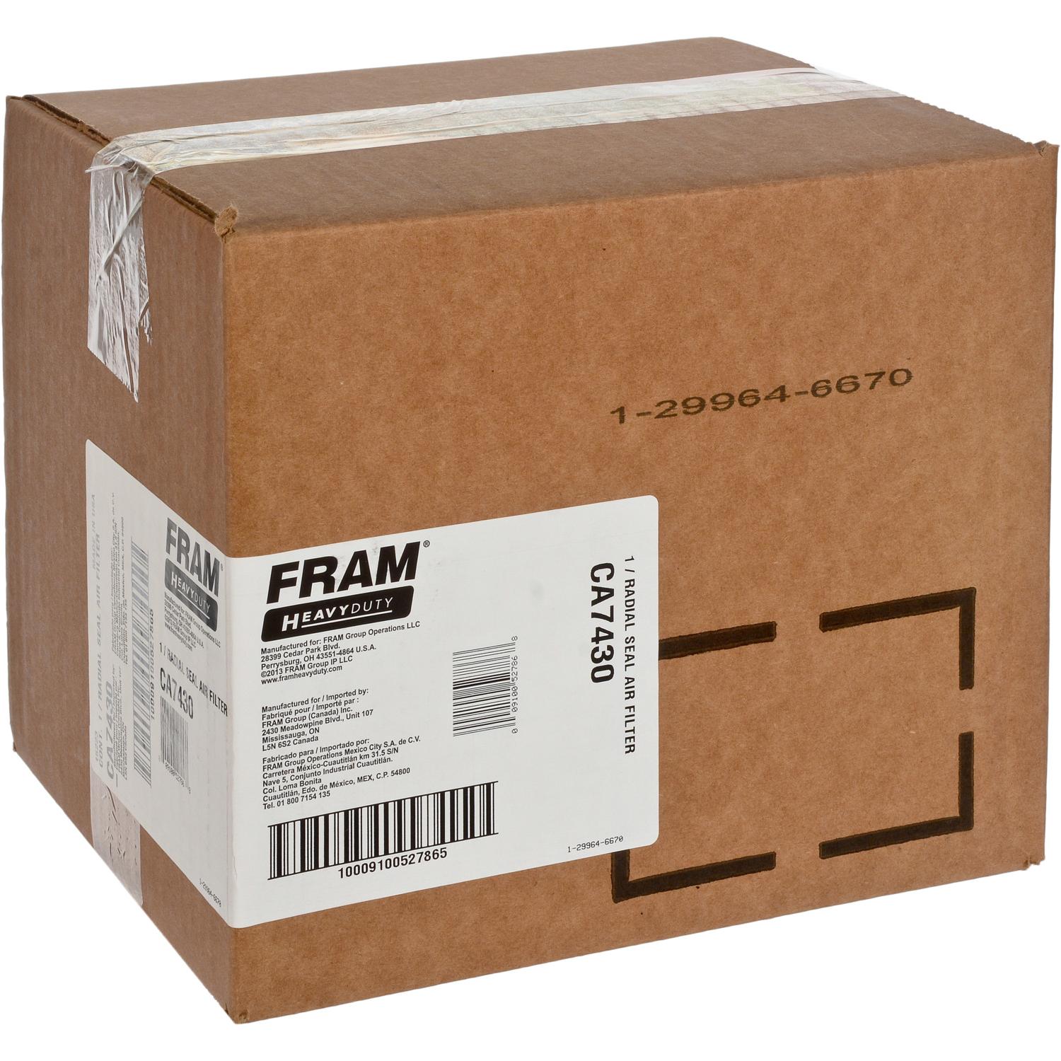 Fram CA7430 - Air Filter Fram CA7430 Air Filter product image 1 of 2