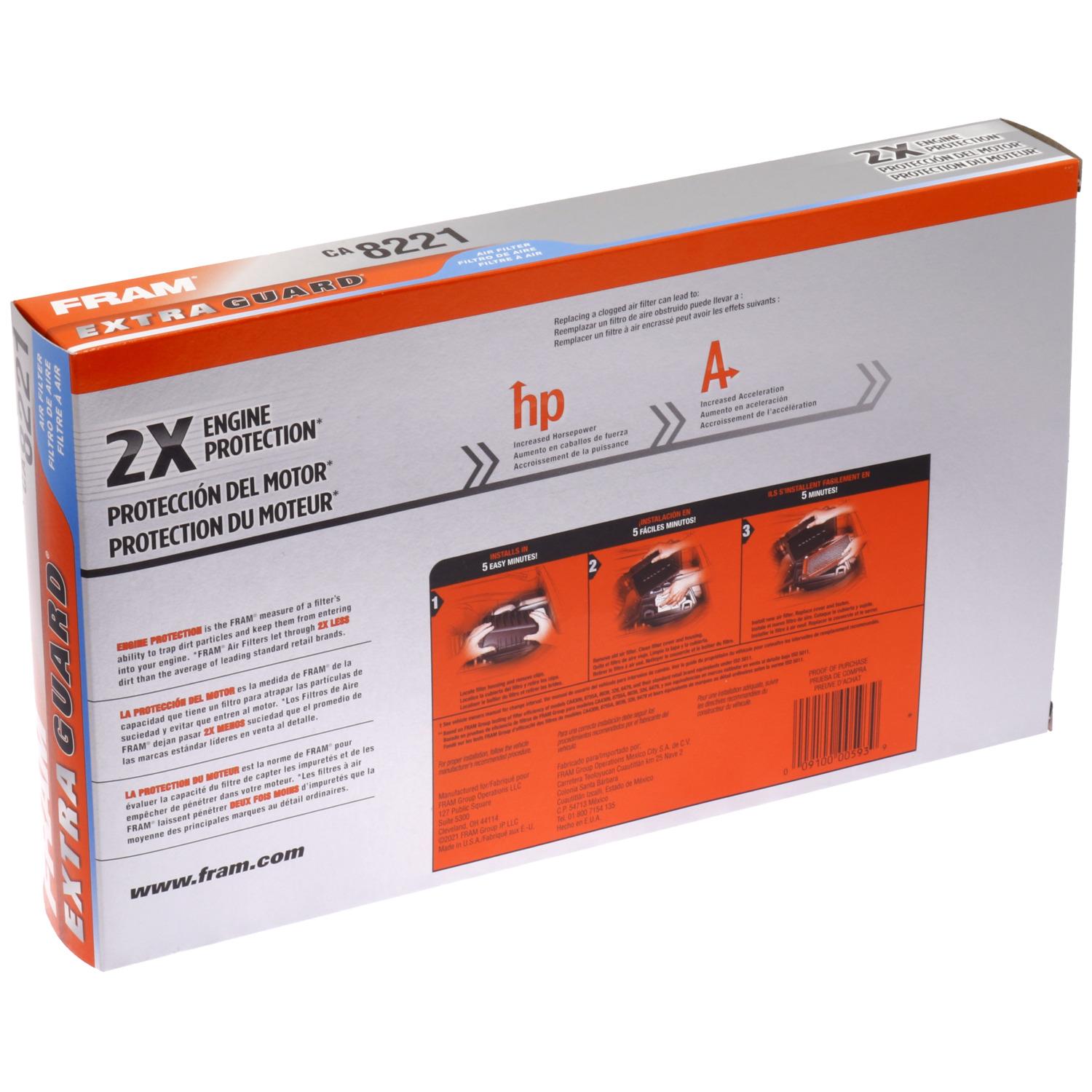 Fram CA8221 - Air Filter Fram CA8221 Air Filter product image 5 of 7