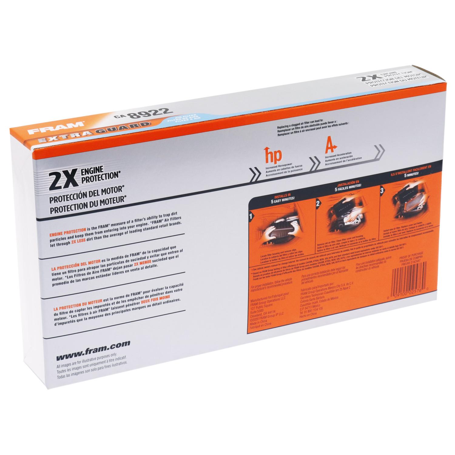 Fram CA8922 Air Filter product image 4 of 7