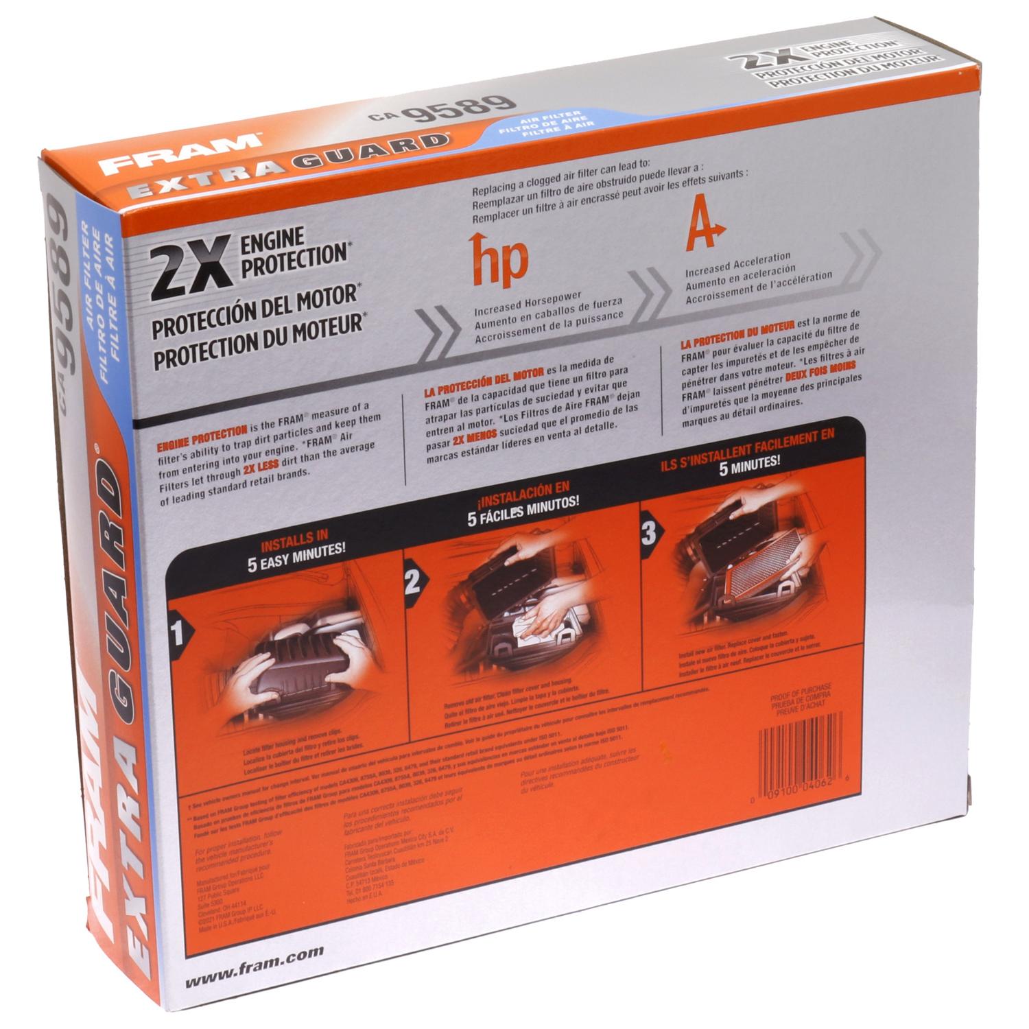 Fram CA9589 - Air Filter Fram CA9589 Air Filter product image 5 of 7