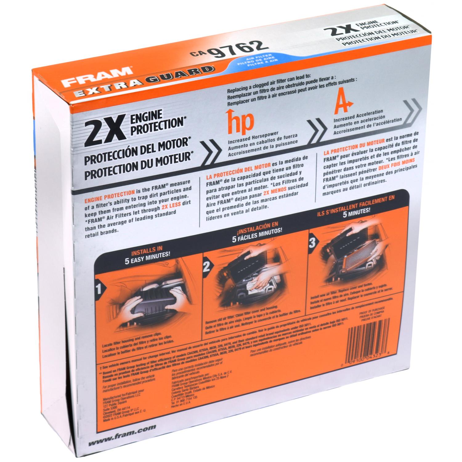 Fram CA9762 - Air Filter Fram CA9762 Air Filter product image 6 of 7
