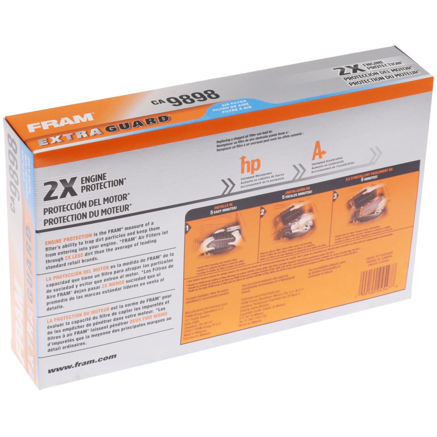 Fram CA9898 - Air Filter Fram CA9898 Air Filter product image 6 of 7