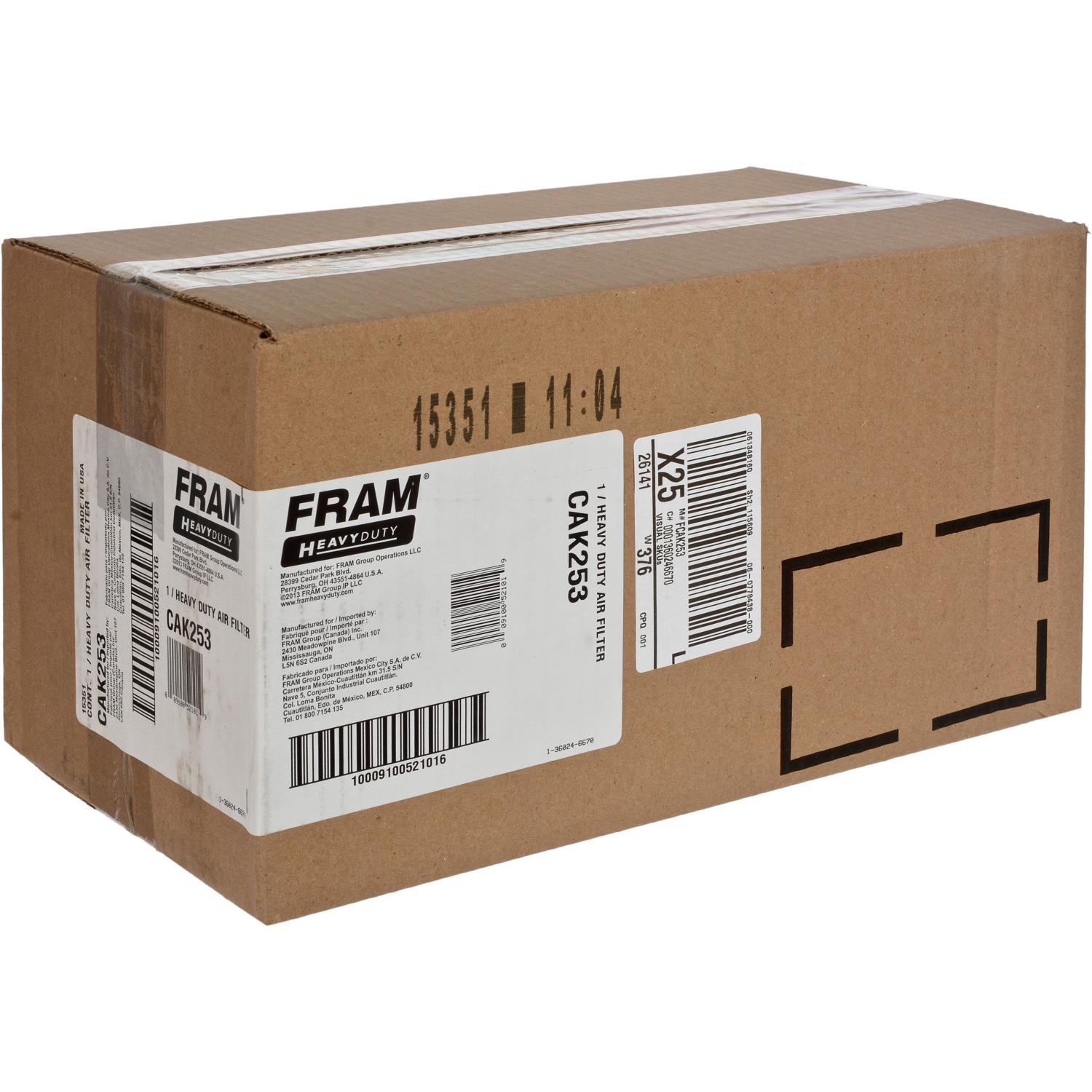 Fram CAK253 - Air Filter Fram CAK253 Air Filter product image 1 of 3