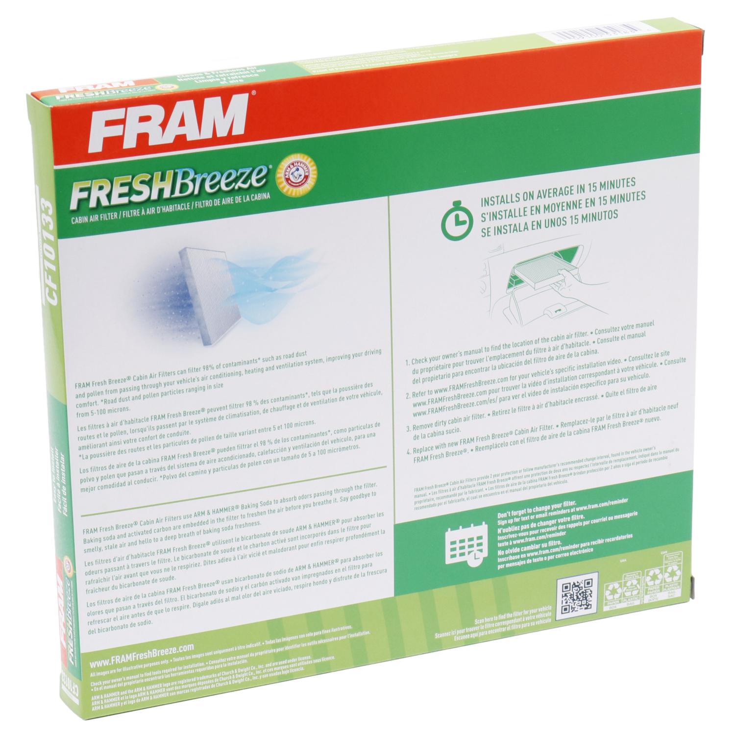 Fram CF10133 - Cabin Air Filter Fram CF10133 Cabin Air Filter product image 4 of 6
