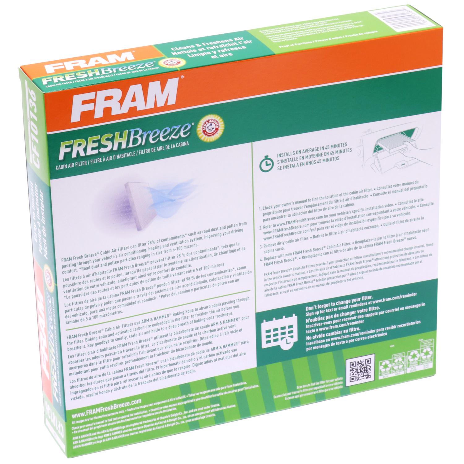 Fram CF10136 - Cabin Air Filter Fram CF10136 Cabin Air Filter product image 6 of 7