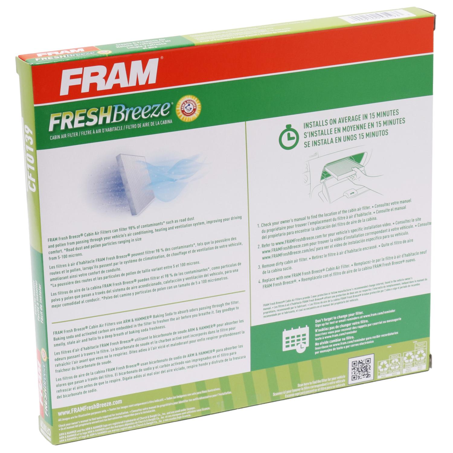 Fram CF10139 - Cabin Air Filter Fram CF10139 Cabin Air Filter product image 3 of 6