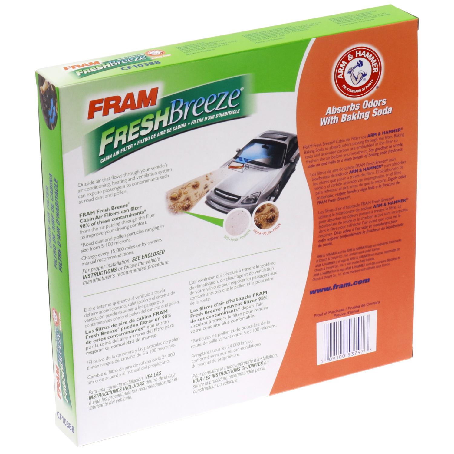Fram CF10388 - Cabin Air Filter Fram CF10388 Cabin Air Filter product image 4 of 7