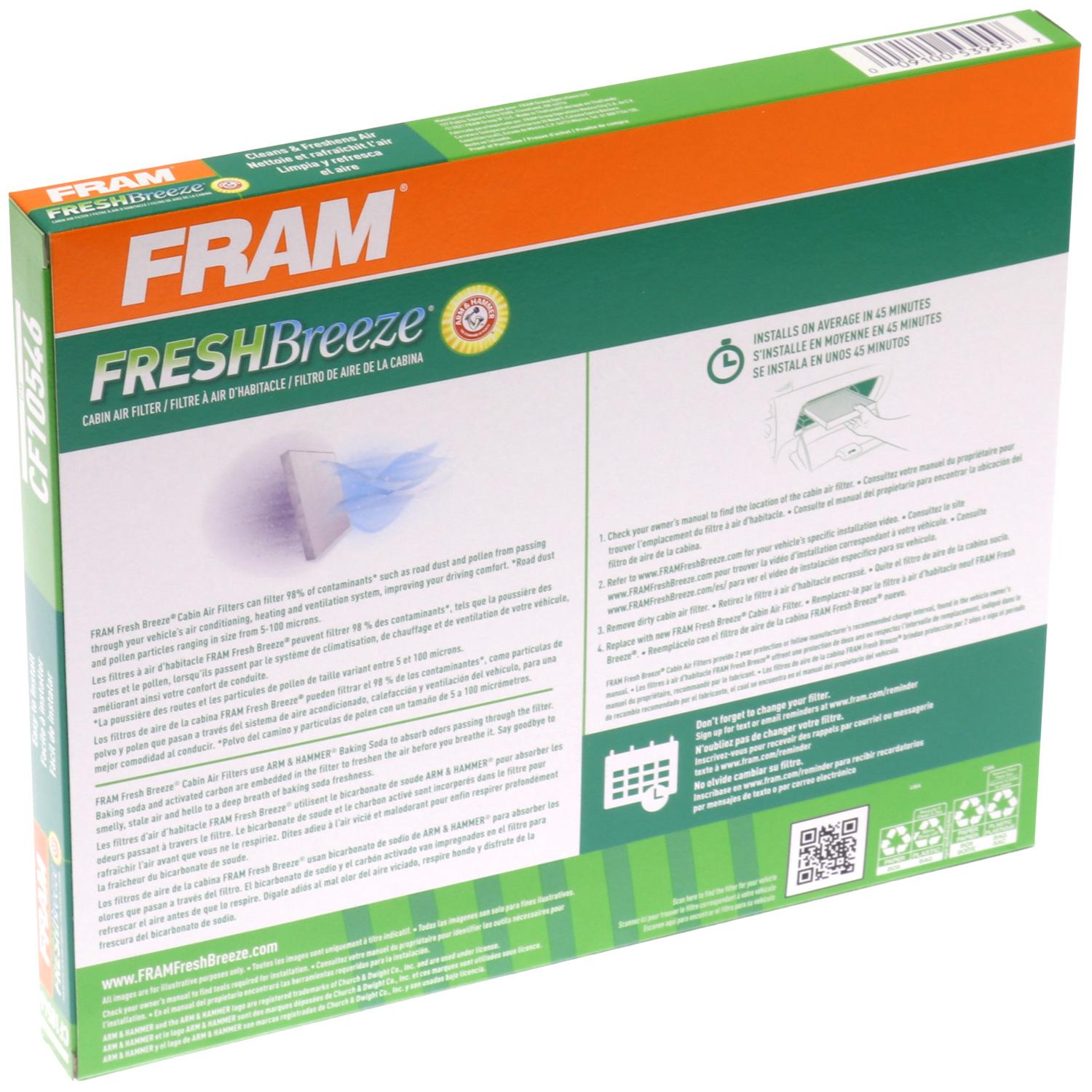 Fram CF10546 - Cabin Air Filter Fram CF10546 Cabin Air Filter product image 7 of 7