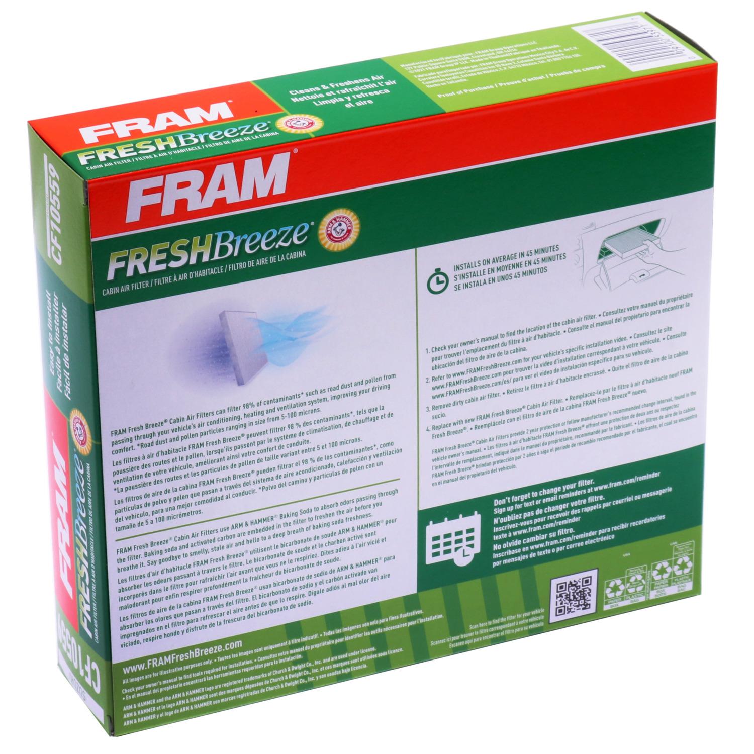 Fram CF10559 Cabin Air Filter product image 4 of 7