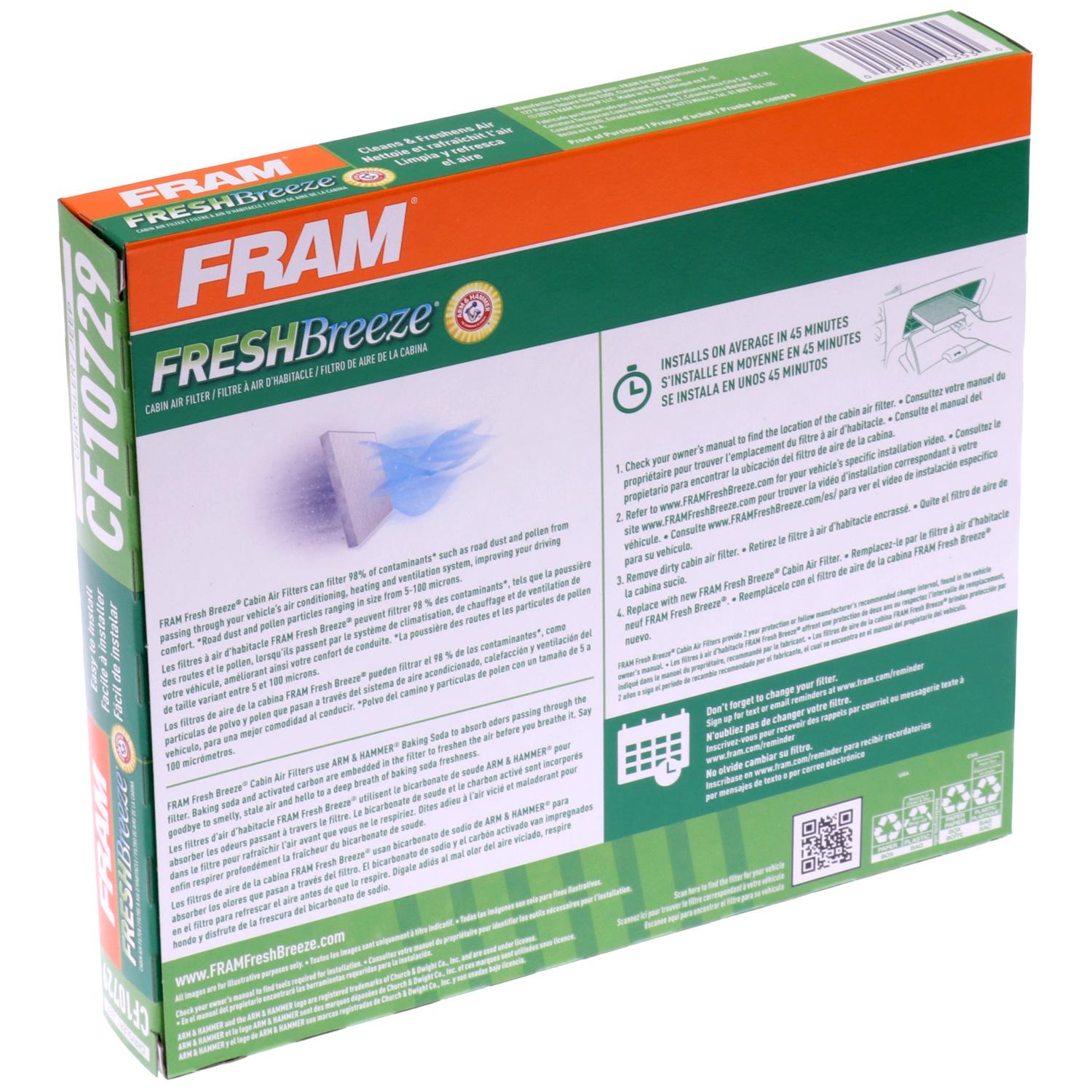 Fram CF10729 - Cabin Air Filter Fram CF10729 Cabin Air Filter product image 5 of 6
