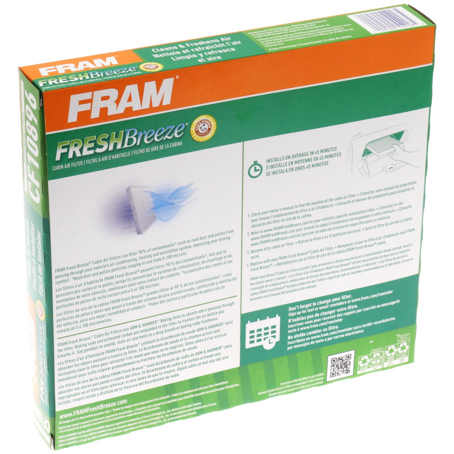 Fram CF10896 - Cabin Air Filter Fram CF10896 Cabin Air Filter product image 7 of 7