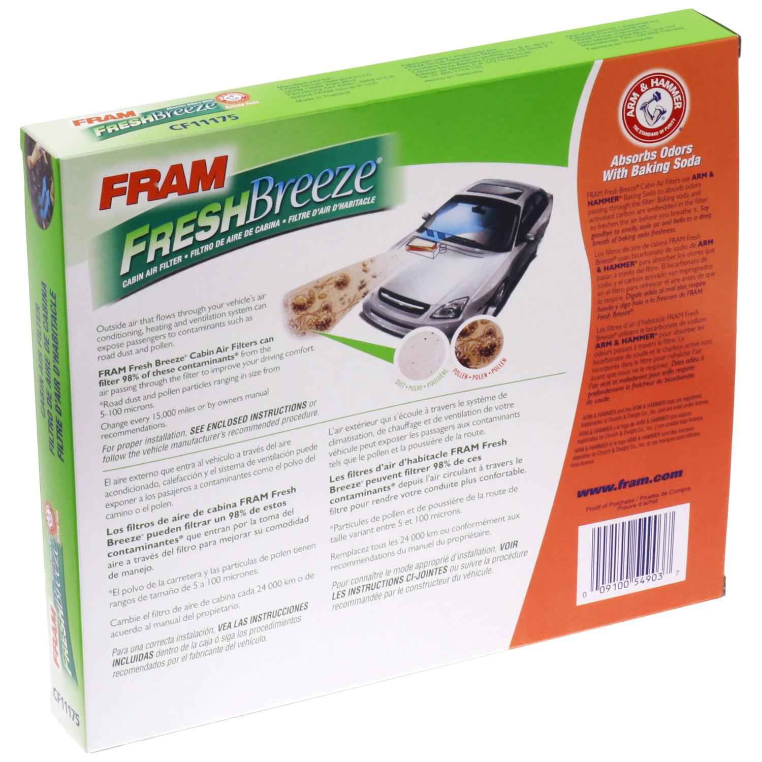 Fram CF11175 Cabin Air Filter product image 4 of 7
