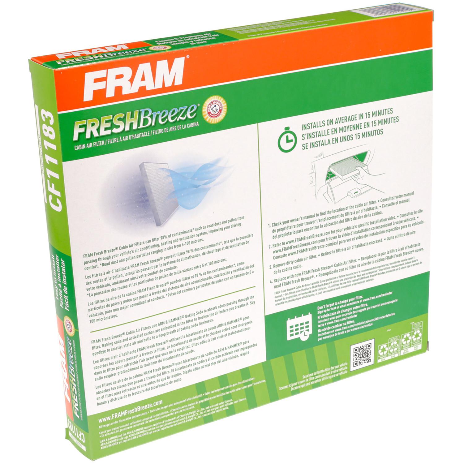 Fram CF11183 - Cabin Air Filter Fram CF11183 Cabin Air Filter product image 5 of 6