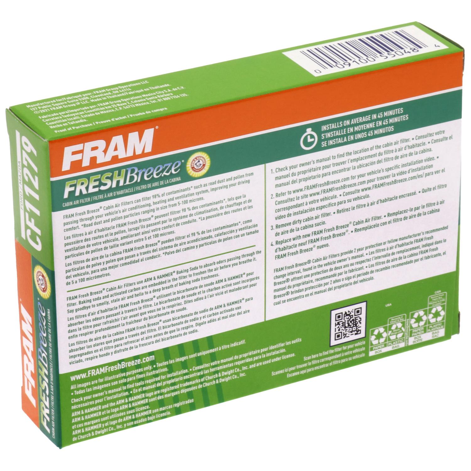 Fram CF11279 - Cabin Air Filter Fram CF11279 Cabin Air Filter product image 11 of 11