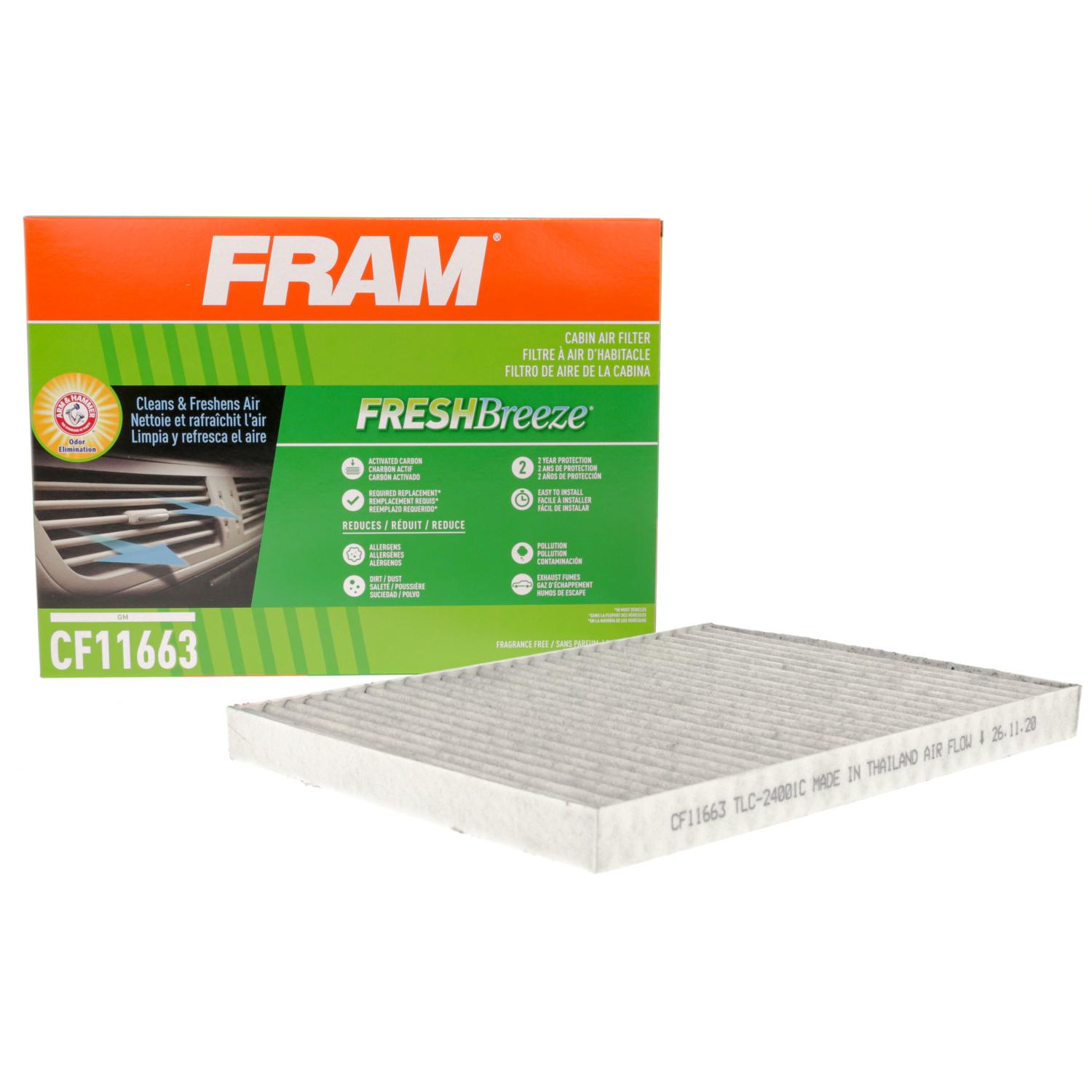 Fram CF11663 - Cabin Air Filter Fram CF11663 Cabin Air Filter product image 1 of 6