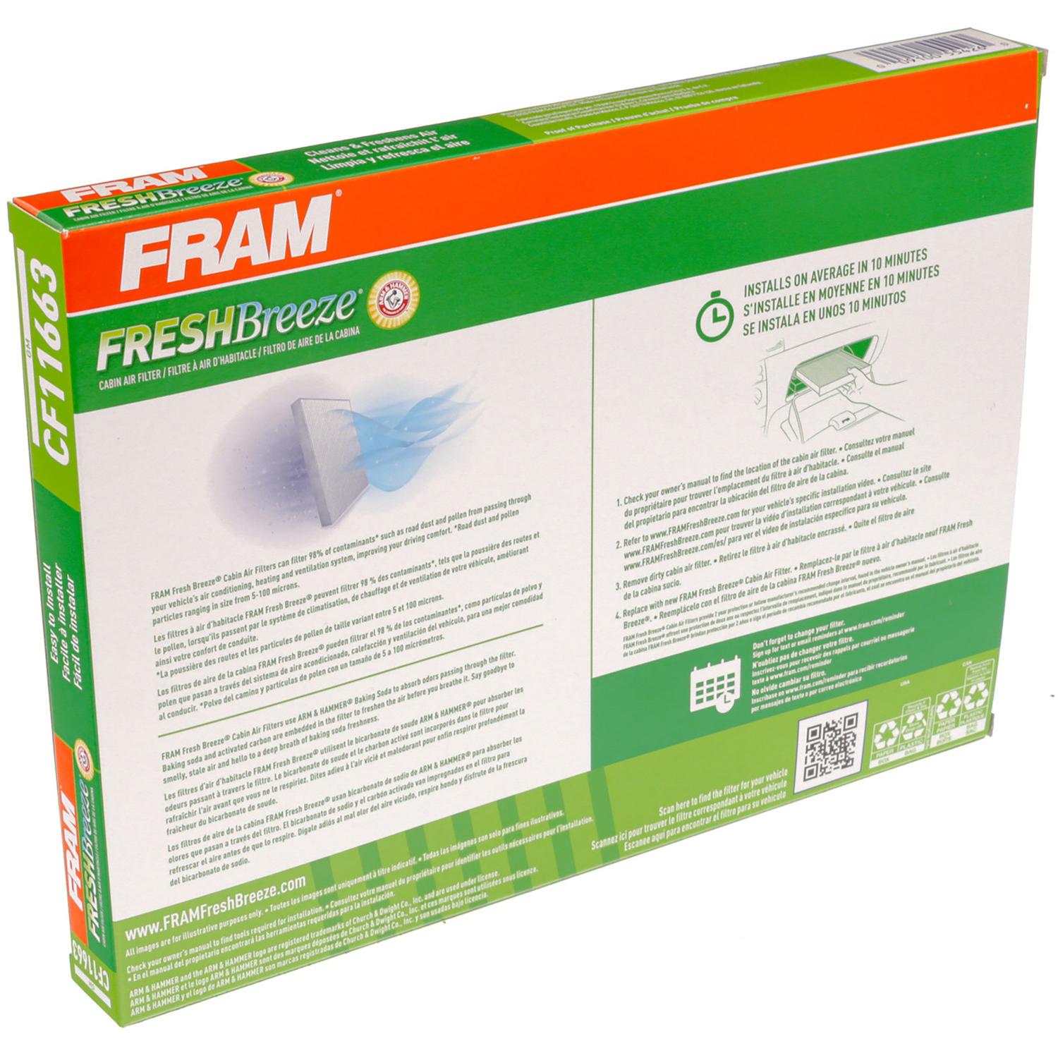 Fram CF11663 - Cabin Air Filter Fram CF11663 Cabin Air Filter product image 5 of 6