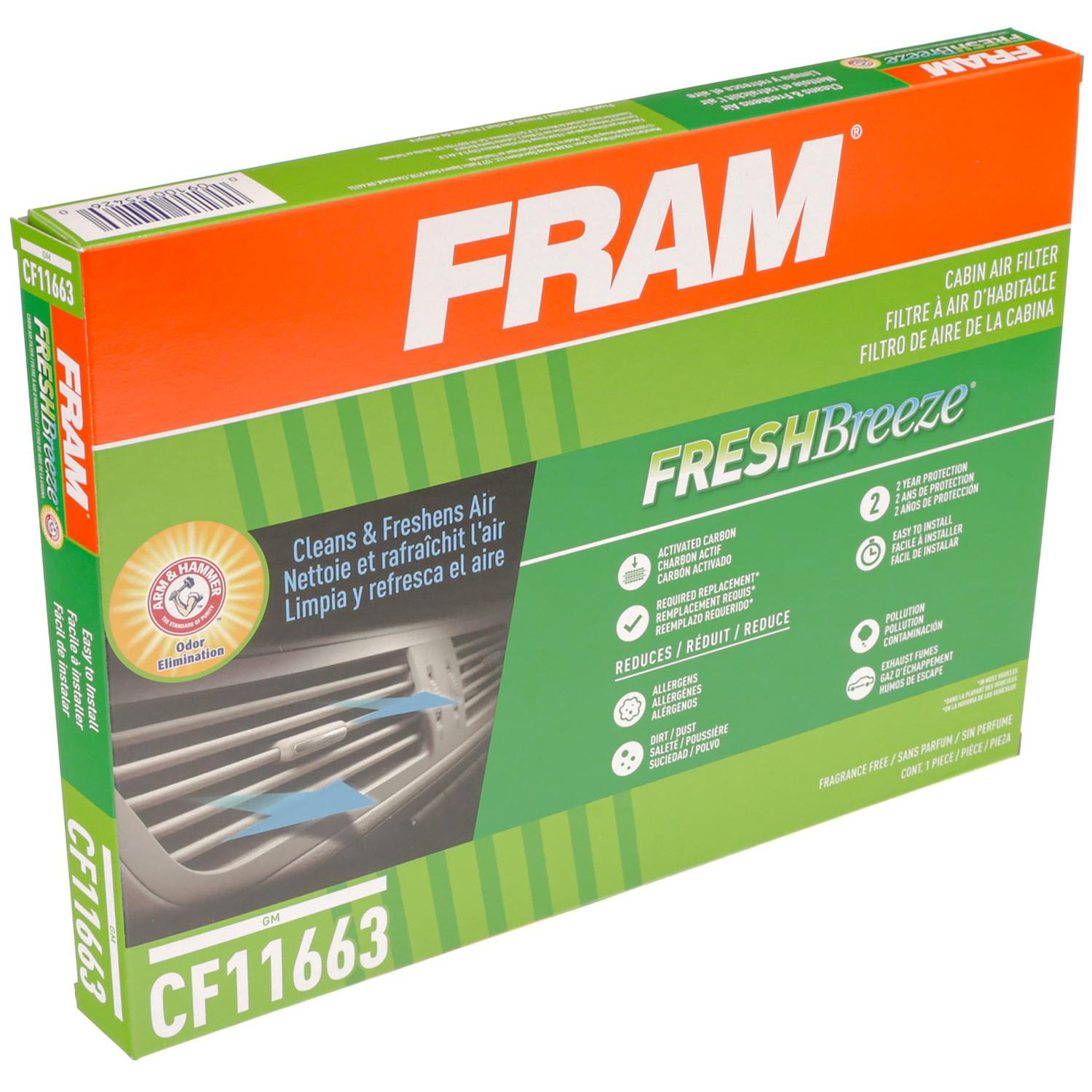 Fram CF11663 - Cabin Air Filter Fram CF11663 Cabin Air Filter product image 6 of 6