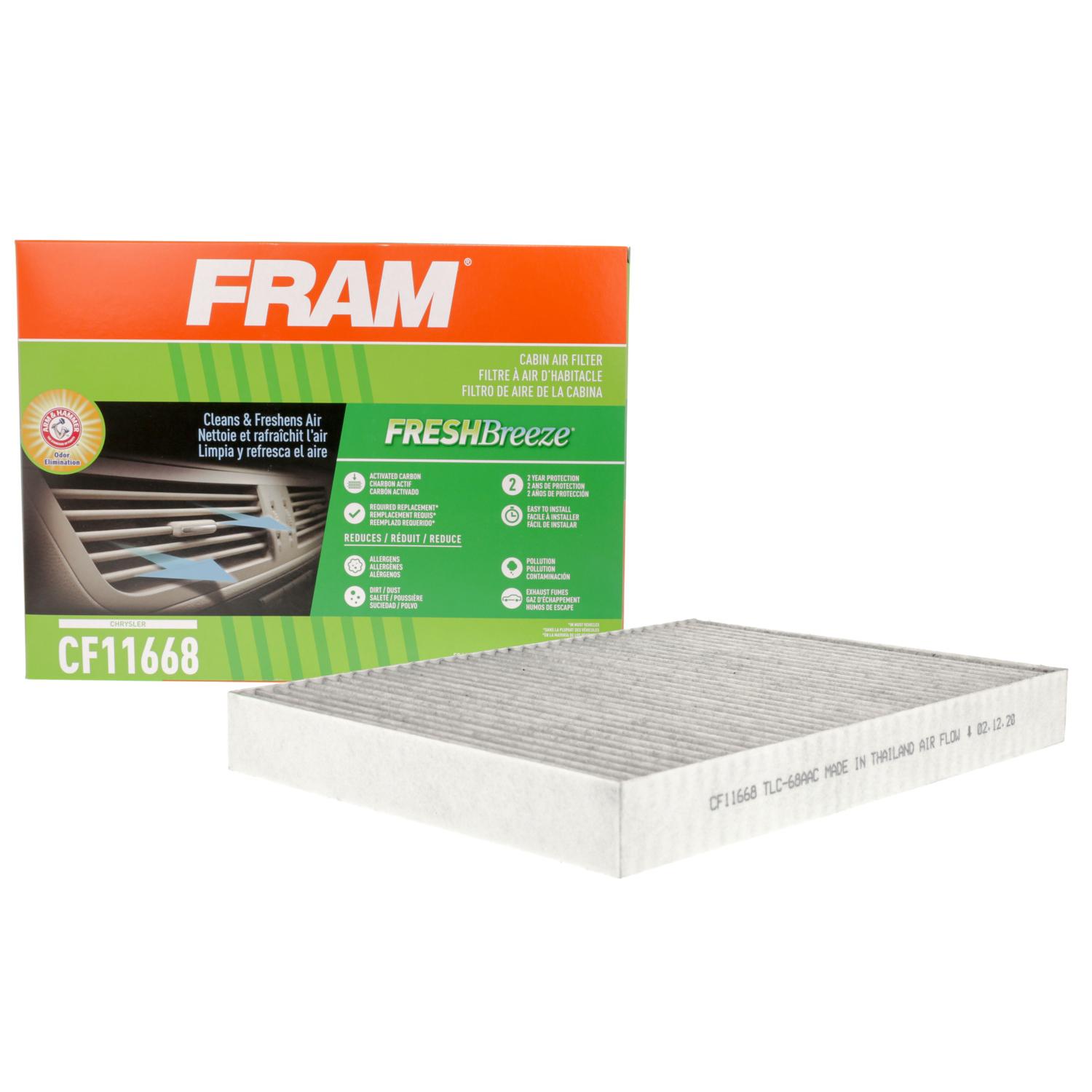 Fram CF11668 - Cabin Air Filter Fram CF11668 Cabin Air Filter product image 2 of 6