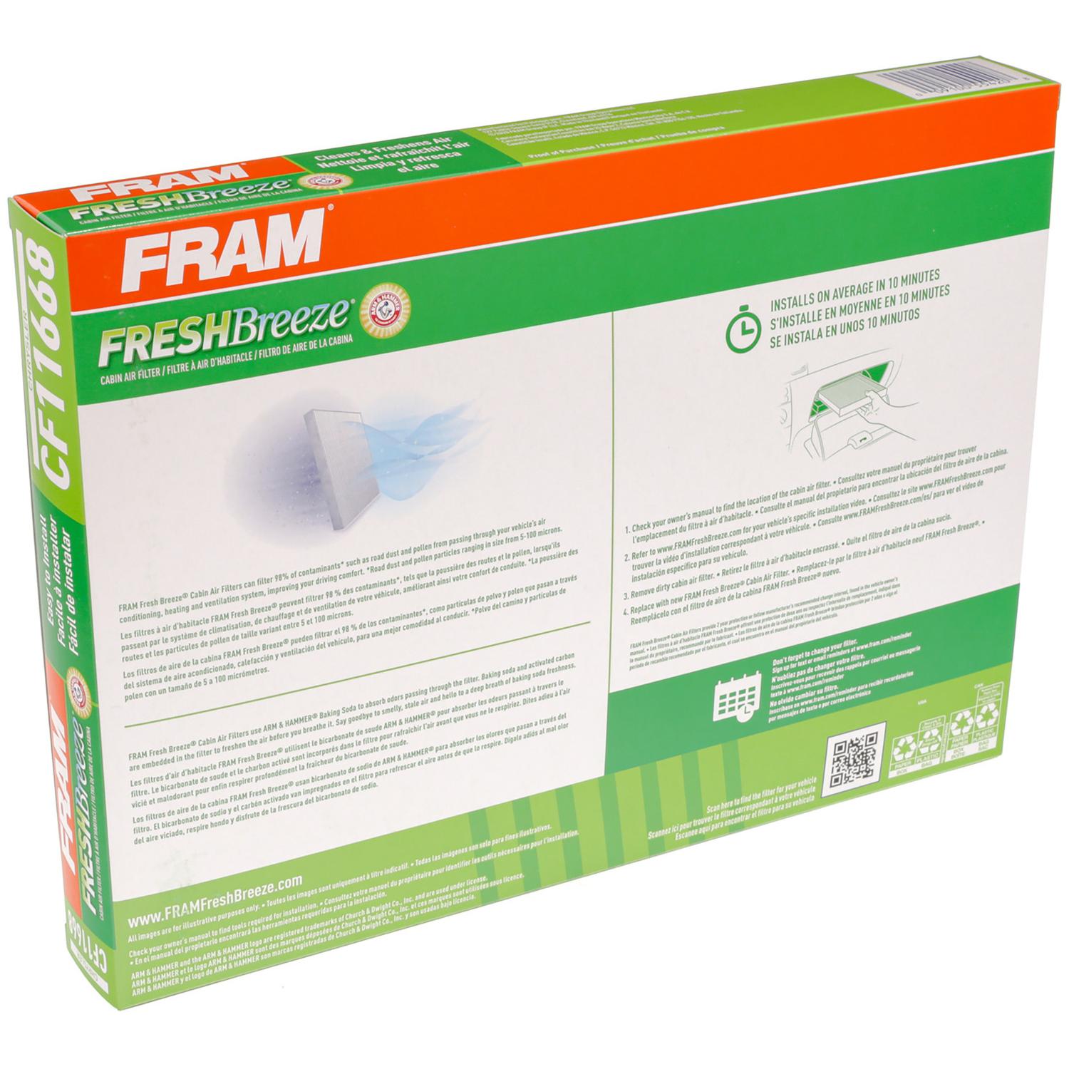 Fram CF11668 - Cabin Air Filter Fram CF11668 Cabin Air Filter product image 5 of 6