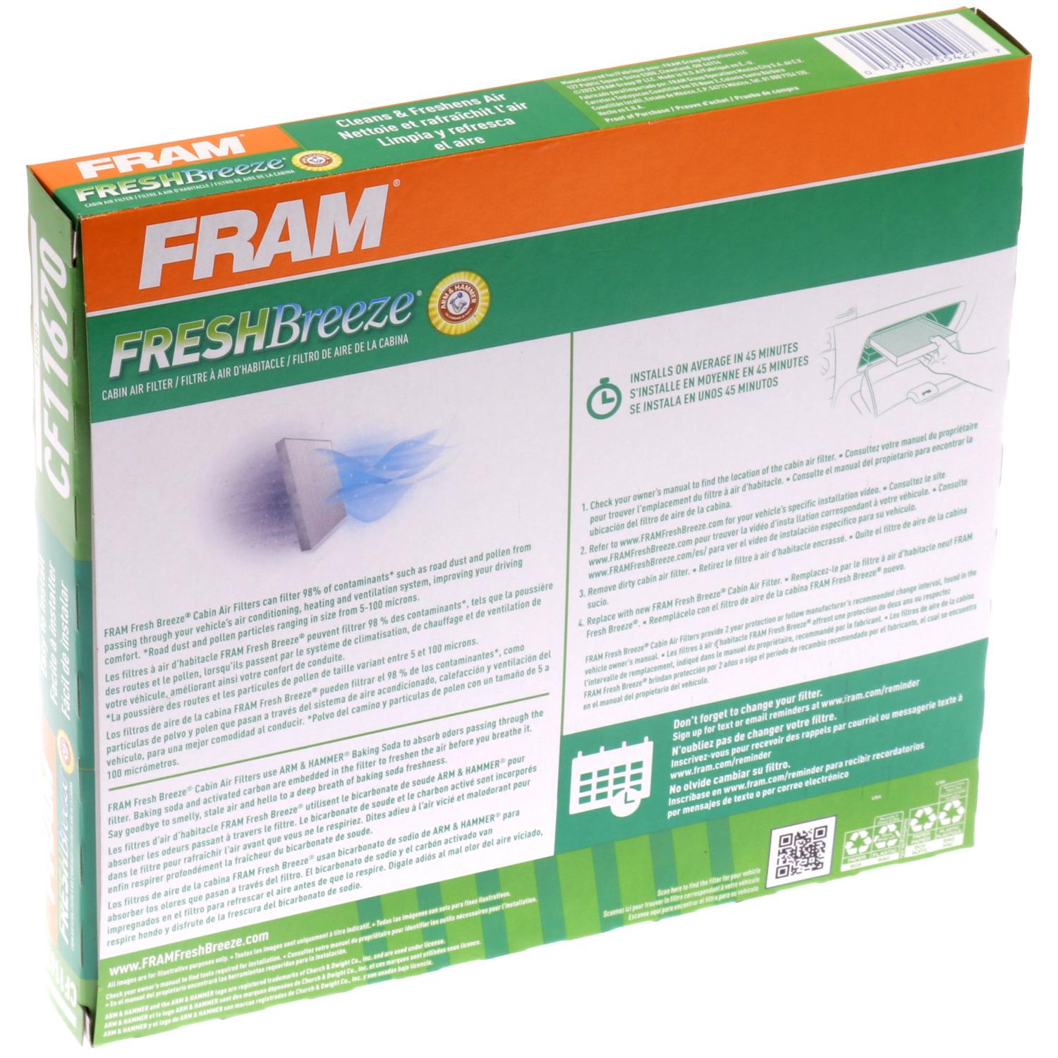 Fram CF11670 - Cabin Air Filter Fram CF11670 Cabin Air Filter product image 5 of 7