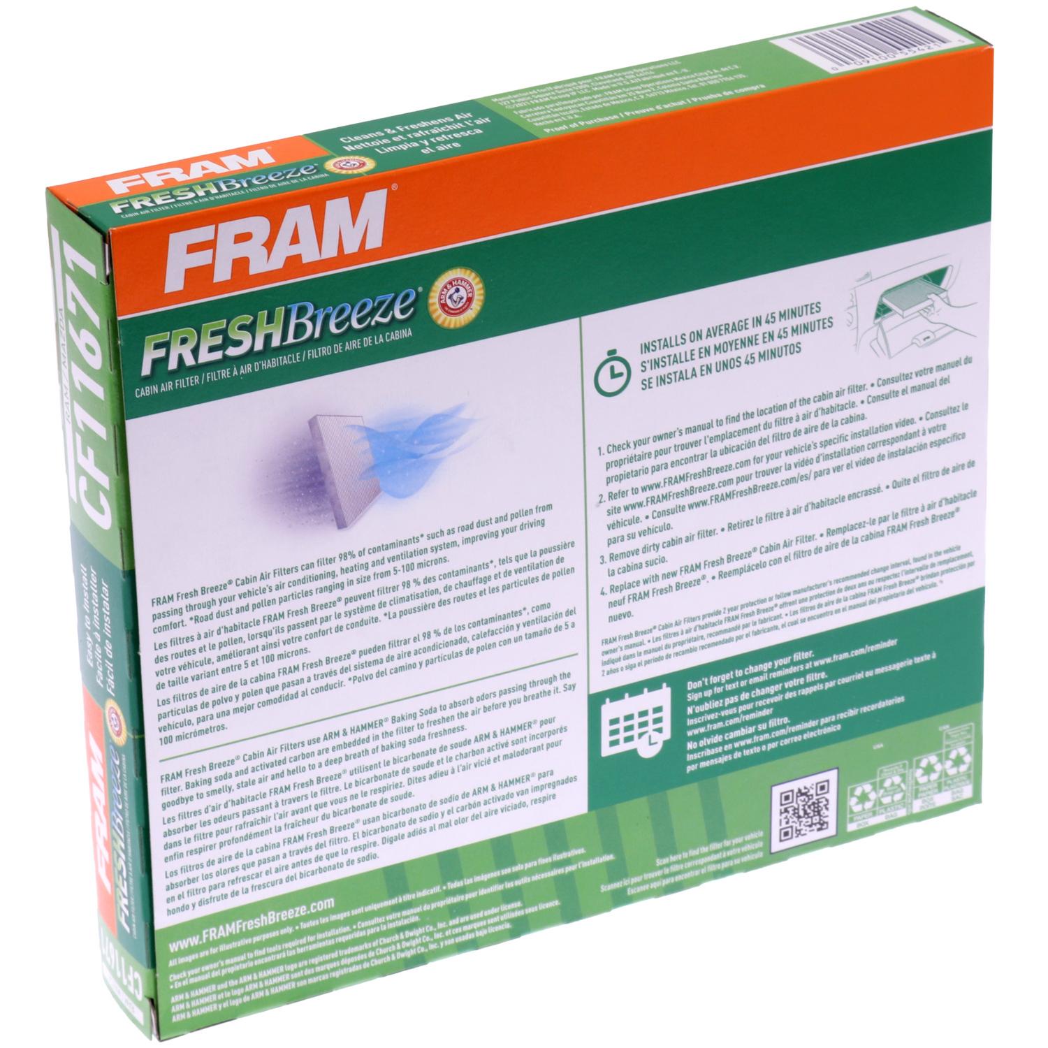 Fram CF11671 - Cabin Air Filter Fram CF11671 Cabin Air Filter product image 5 of 6