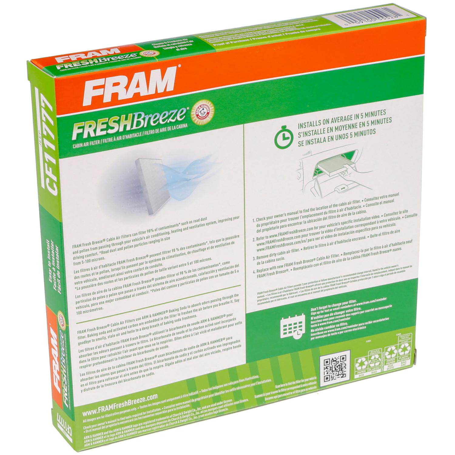 Fram CF11777 - Cabin Air Filter Fram CF11777 Cabin Air Filter product image 5 of 6