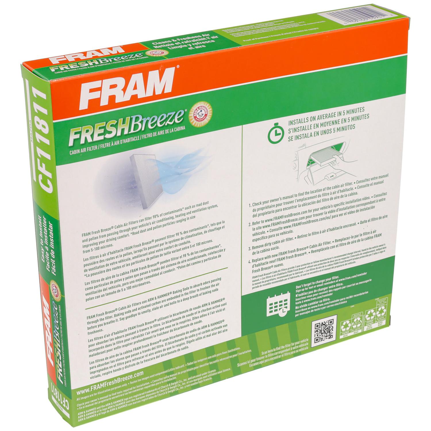 Fram CF11811 - Cabin Air Filter Fram CF11811 Cabin Air Filter product image 5 of 6