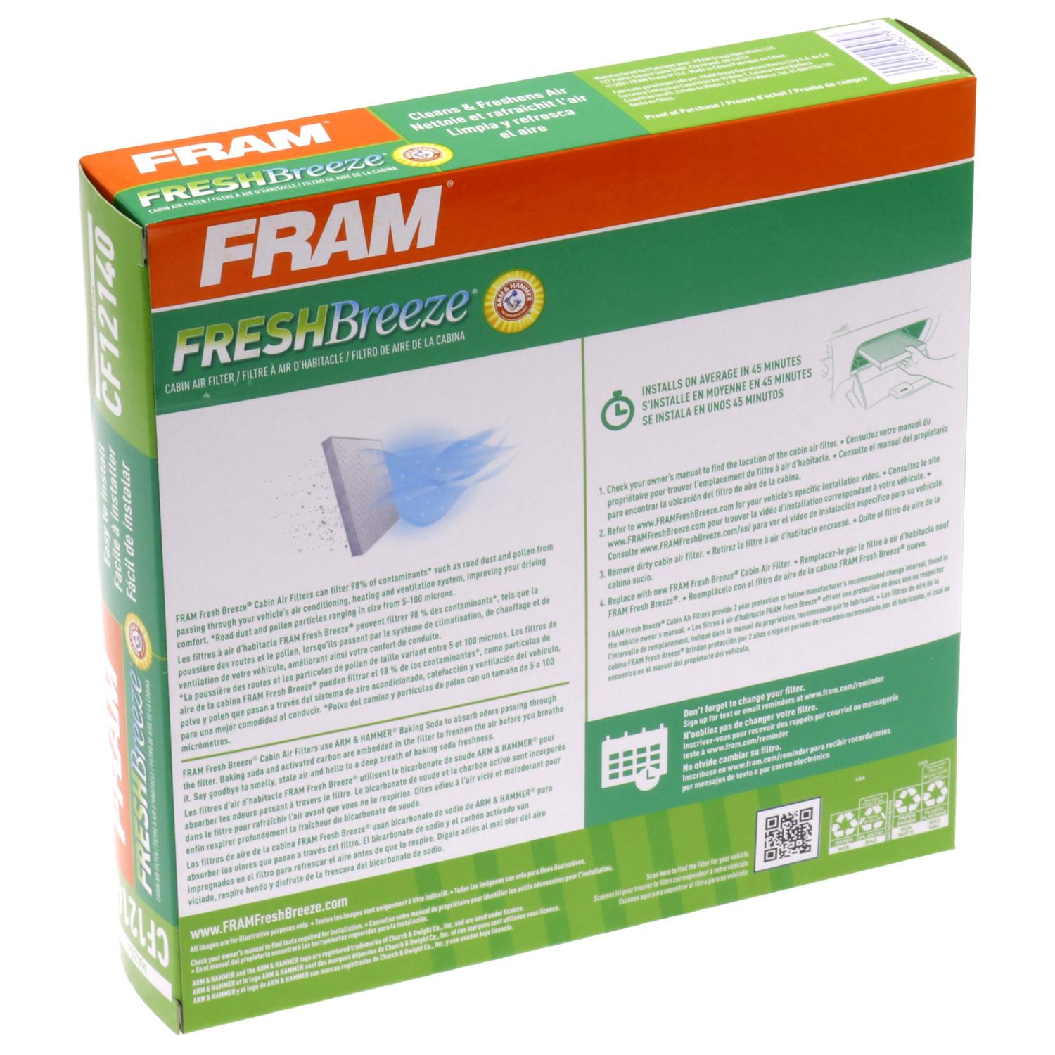 Fram CF12140 - Cabin Air Filter Fram CF12140 Cabin Air Filter product image 5 of 7