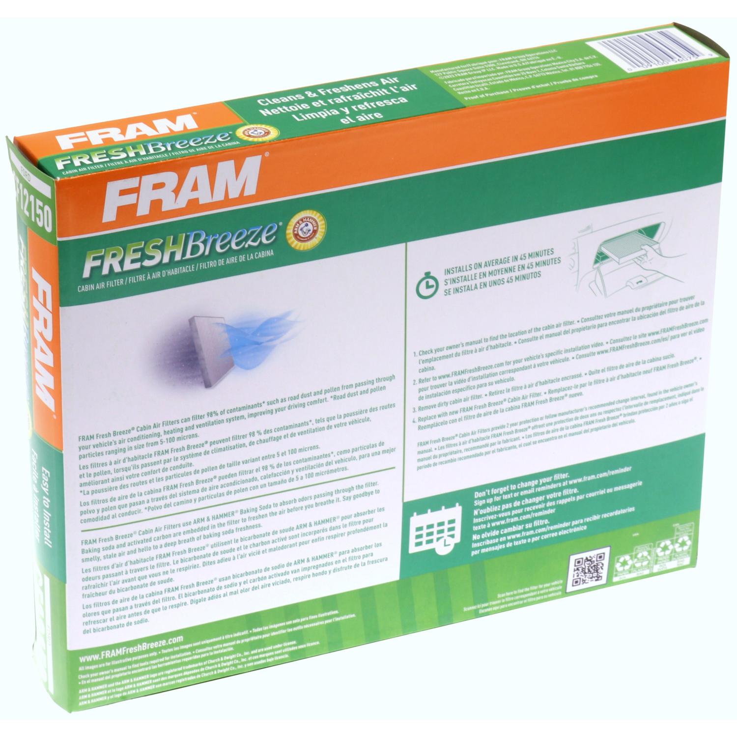 Fram CF12150 - Cabin Air Filter Fram CF12150 Cabin Air Filter product image 6 of 7