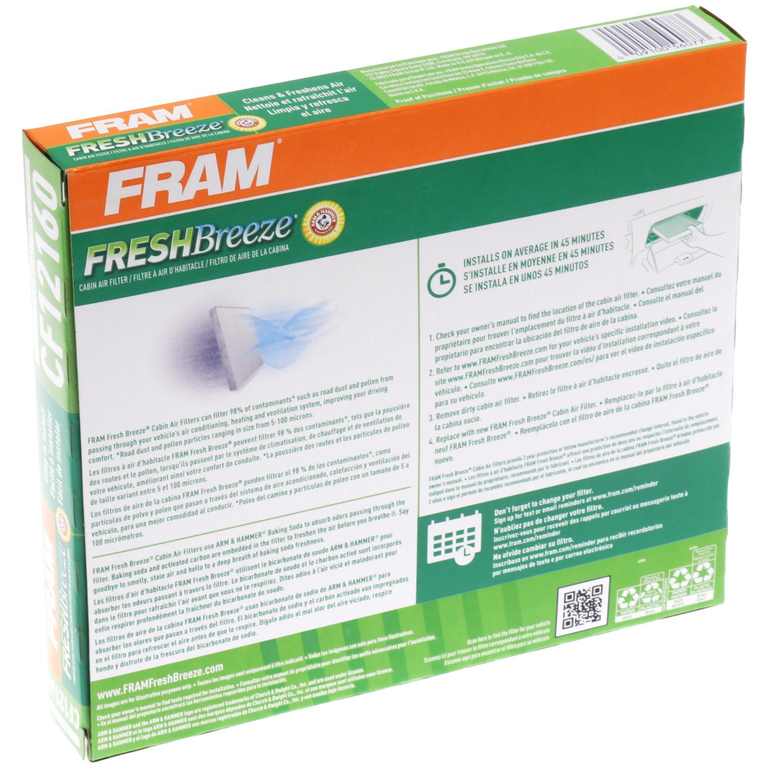 Fram CF12160 - Cabin Air Filter Fram CF12160 Cabin Air Filter product image 6 of 7